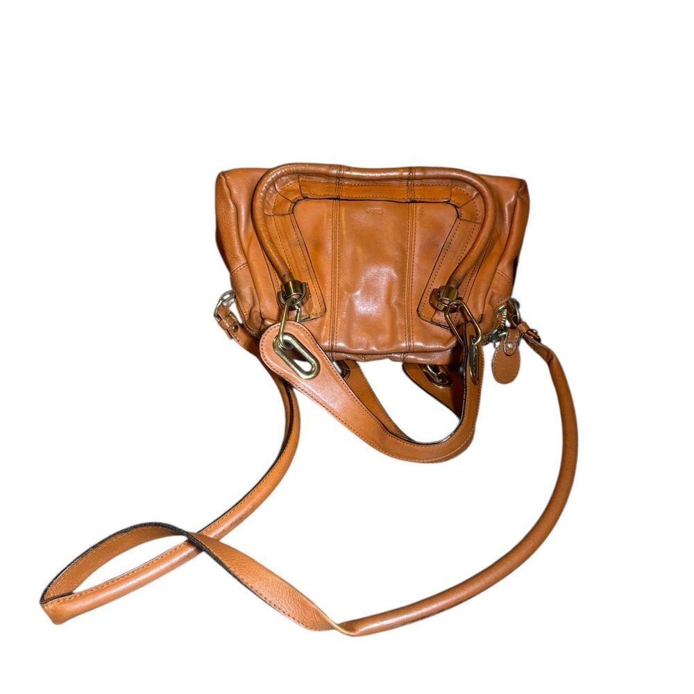 CHLOE Whiskey Brown Leather Small 2way Paraty Satchel - Picture 11 of 16